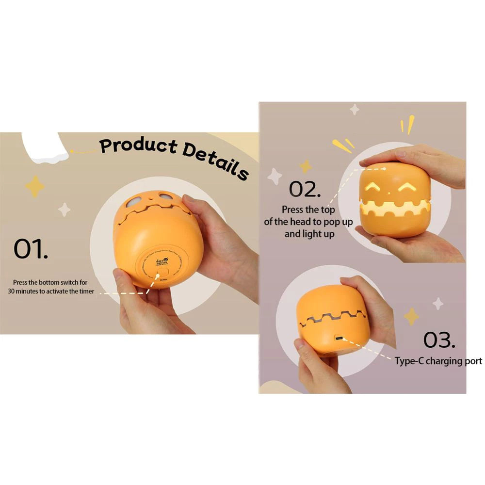 Halloween pumpkin shaped night light